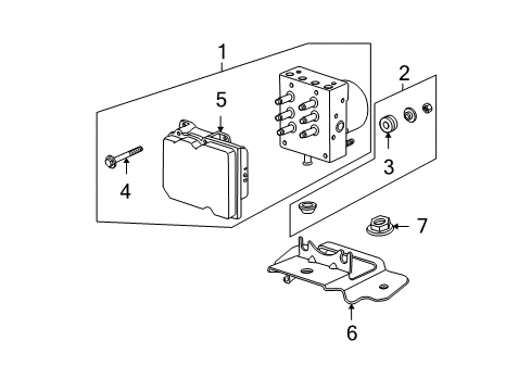 2008 GMC Acadia ABS Components Diagram