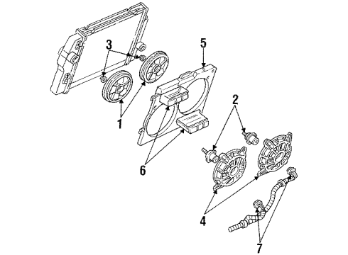 1998 Pontiac Firebird Cooling System, Radiator, Water Pump, Cooling Fan Diagram