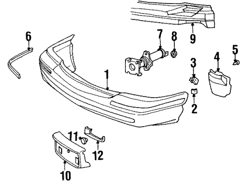 1997 Cadillac DeVille Front Bumper Diagram