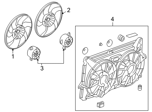 2009 Hummer H2 Cooling System, Radiator, Water Pump, Cooling Fan Diagram