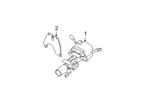 2004 Cadillac DeVille Steering Column, Steering Wheel & Trim Diagram
