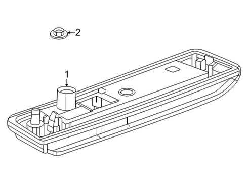 2022 Cadillac CT4 License Lamps Diagram