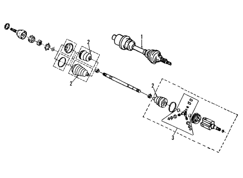 1986 Buick Somerset Front Axle Shafts & Joints, Drive Axles Diagram