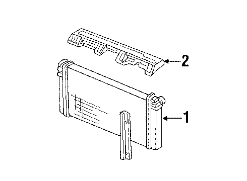 1986 Buick LeSabre Radiator & Components, Radiator Support, Cooling Fan Diagram