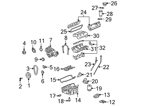 2008 Saturn Aura Air Filter Diagram for 22676970