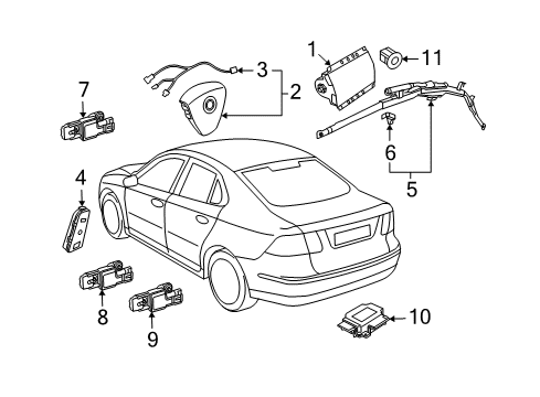 Switch, Inflatable Restraint System, Jet Black Diagram for 13268602