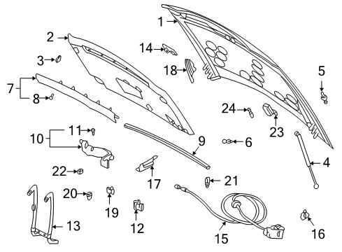 2001 Pontiac Bonneville Rear Seal Diagram for 25654422