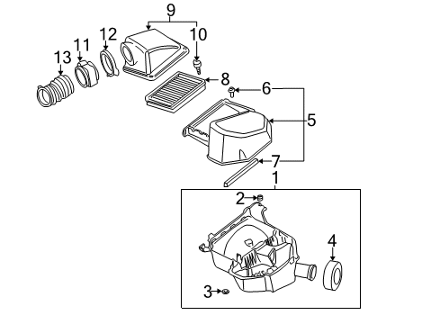 2004 Cadillac DeVille Air Intake Diagram