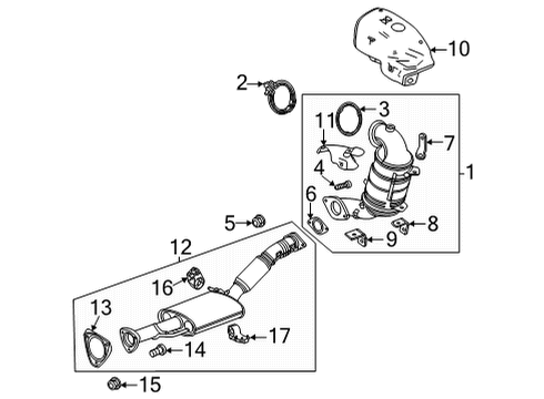 2022 Chevy Trailblazer Muffler & Pipe Diagram for 60005007