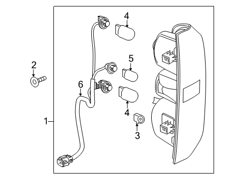 2021 GMC Canyon Bulbs Diagram
