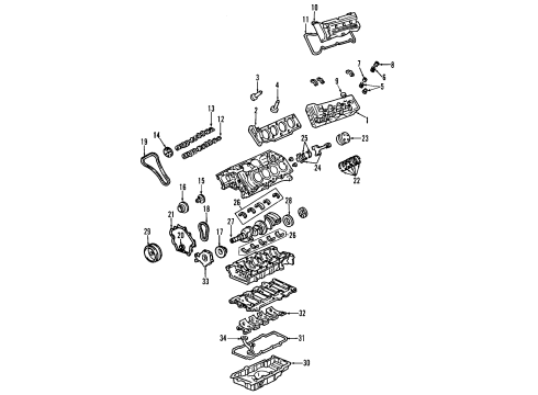 2008 Cadillac XLR Crank Pulley Diagram for 12600144