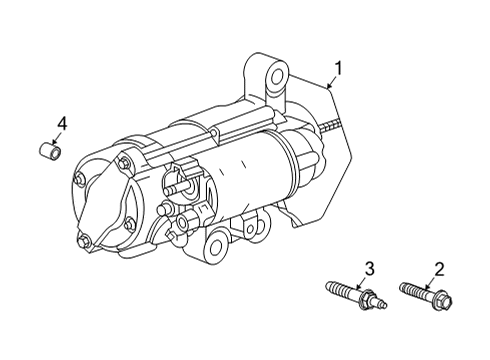 2020 Cadillac CT4 Starter, Red Cover Diagram for 12730103