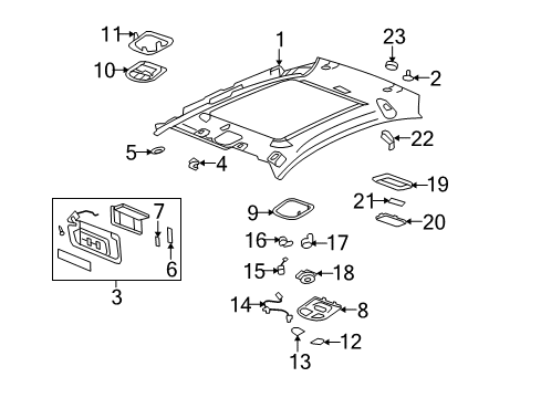 2007 Saturn Aura Sunroof Switch Diagram for 10382937