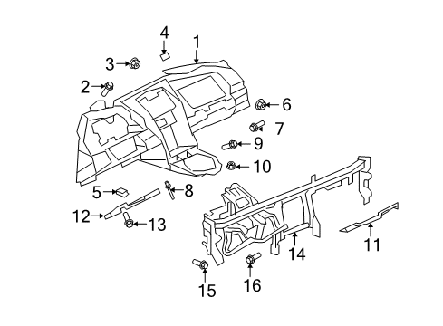 2010 Saturn Sky Cluster & Switches, Instrument Panel Diagram