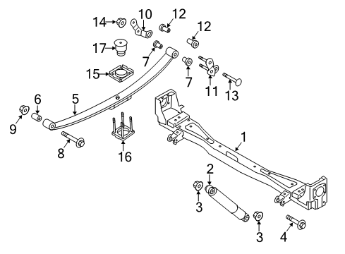 2017 Chevy City Express Leaf Spring Rear Bushing Diagram for 19316697