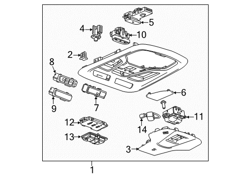 2019 Chevy Impala Overhead Console Diagram