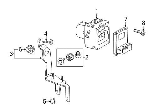 2011 Cadillac CTS ABS Components Diagram