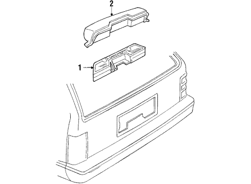 1988 Chevy Celebrity High Mount Lamps Diagram