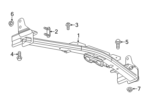 2014 Chevy Silverado 1500 Trailer Hitch Nut Diagram for 11516783