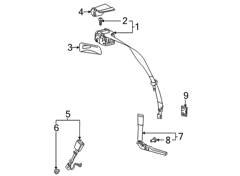 2021 Chevy Corvette Seat Belt Diagram