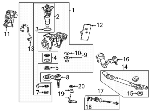 2020 GMC Sierra 2500 HD Pressure Sensor Diagram for 84868124