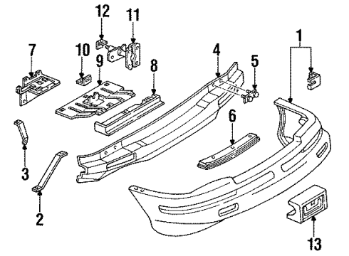 1995 Oldsmobile Silhouette Front Bumper Diagram
