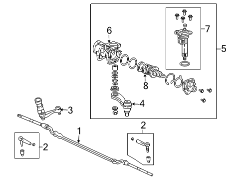 2006 GMC Sierra 1500 P/S Pump & Hoses, Steering Gear & Linkage Diagram 6 - Thumbnail