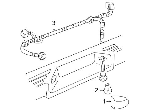 2011 GMC Sierra 1500 License Lamps Diagram