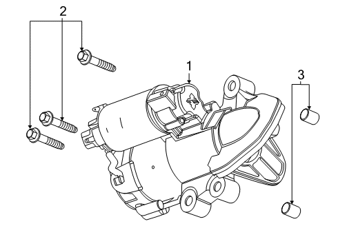 2023 GMC Acadia Starter Diagram for 12716371
