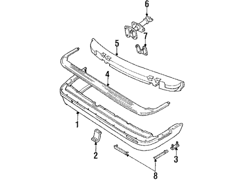 1990 Chevy Lumina APV Rear Bumper Diagram