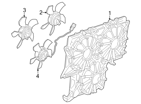 2023 GMC Canyon Cooling System, Radiator, Water Pump, Cooling Fan Diagram