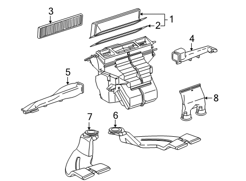 2000 Saturn LW2 Blower Motor & Fan Diagram