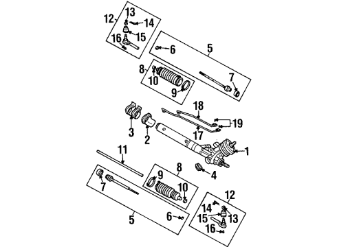 2002 Oldsmobile Aurora Steering Gear Diagram for 19330452