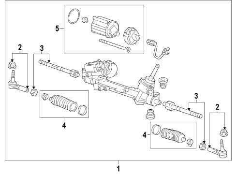 2011 Chevy Volt Steering Column & Wheel, Steering Gear & Linkage Diagram 4 - Thumbnail