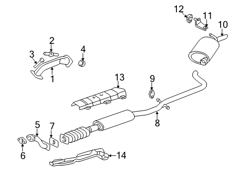 2004 Pontiac Bonneville Exhaust Components Diagram