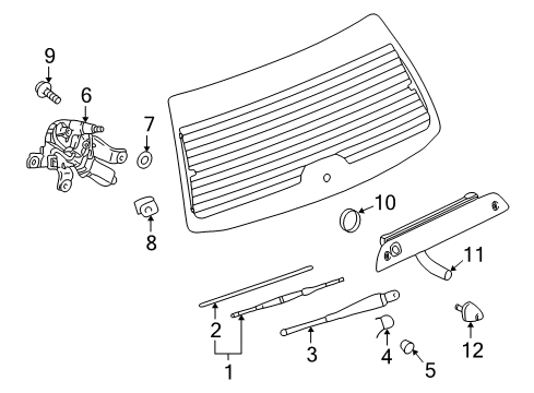 2007 Saturn Vue Wiper & Washer Components Diagram 2 - Thumbnail
