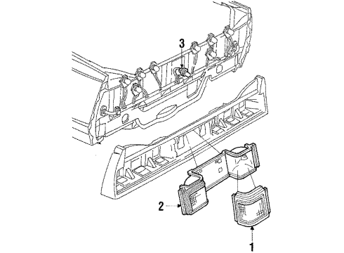 1988 Chevy Celebrity Backup & License Lamps Diagram