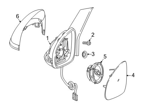 2017 Buick Cascada Outside Mirrors Diagram