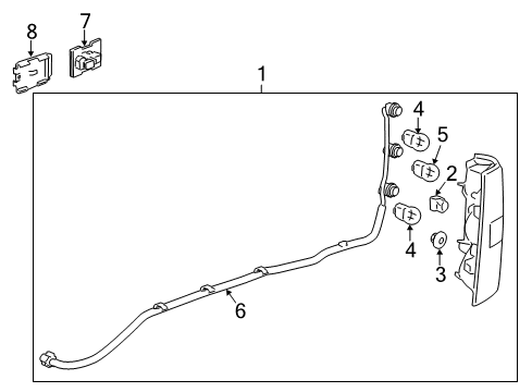 2012 GMC Sierra 2500 HD Combination Lamps Diagram