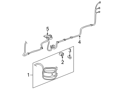2005 Chevy Silverado 1500 HD Combination Lamp Assy, Driver Side Diagram for 19169014