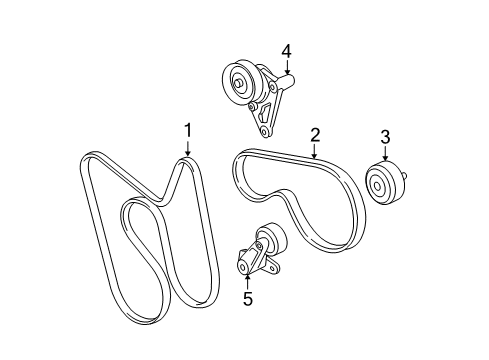 2008 Cadillac Escalade ESV Belts & Pulleys Diagram