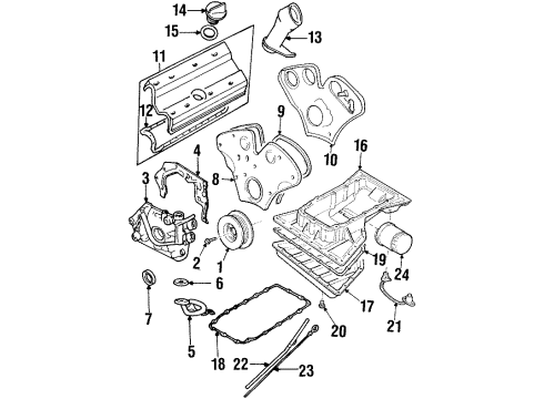 1999 Cadillac Catera Oil Filter Diagram for 9192426