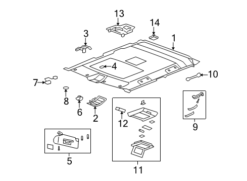 2008 Hummer H2 Mount Bracket Diagram for 25995622