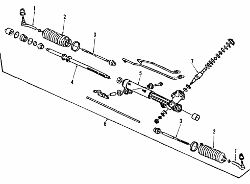 1986 Buick Century P/S Pump & Hoses, Steering Gear & Linkage Diagram