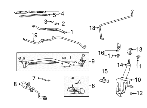 2004 Pontiac Bonneville Wiper & Washer Components Diagram