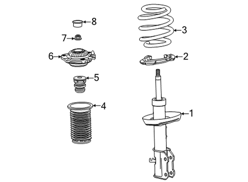 2023 Chevy Trailblazer Struts & Components - Front Diagram