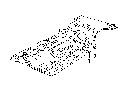 1991 Chevy S10 Blazer Front Floor Pan Diagram for 15957315