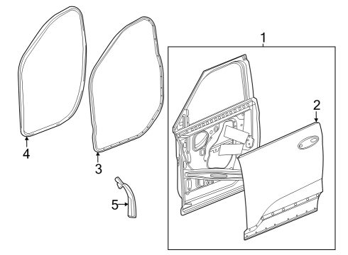 2024 Chevy Trax Door & Components Diagram