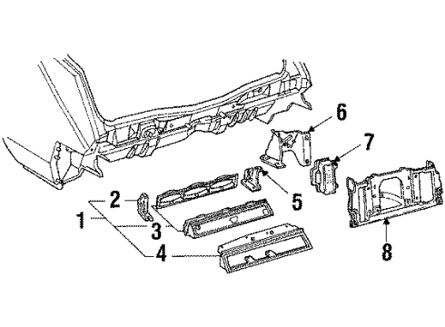 1985 Cadillac Seville Backup Lamp Assembly Diagram for 915445