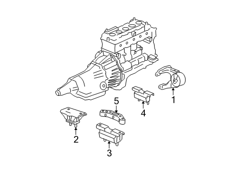 2011 GMC Canyon Engine & Trans Mounting Diagram